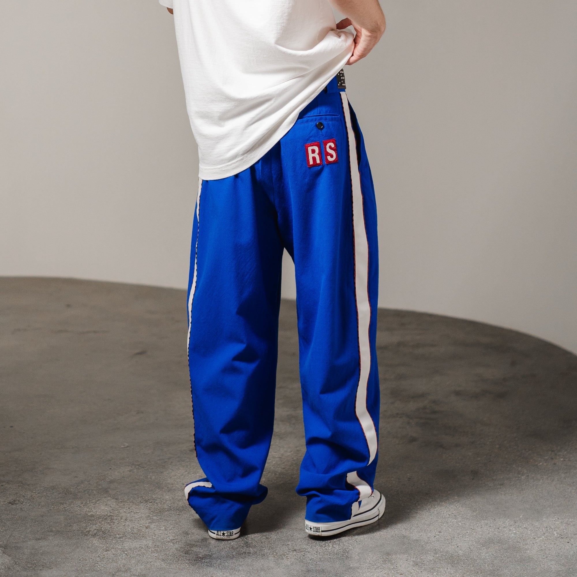 DOUBLE PLEATED TROUSER - BLUE