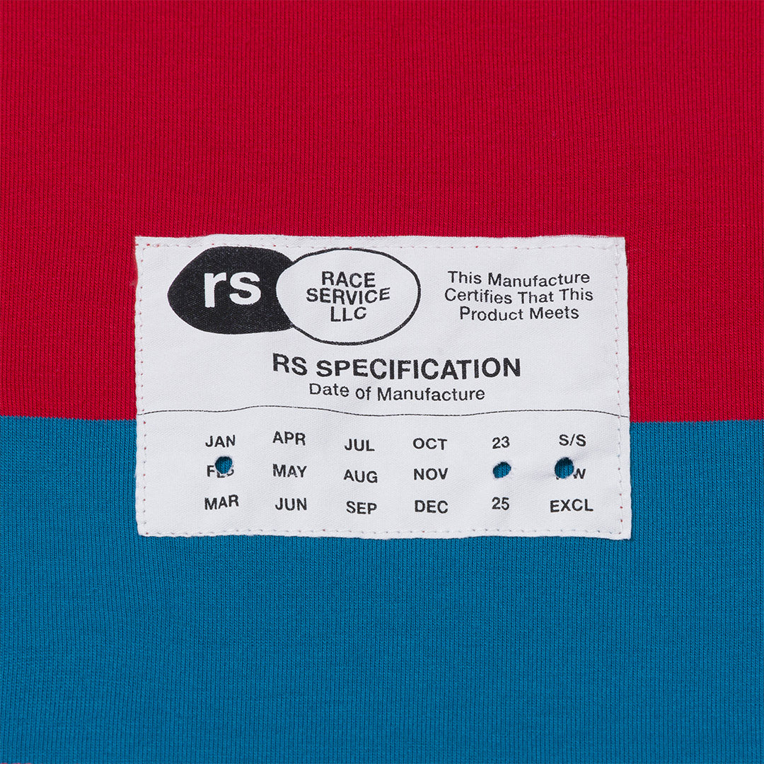 'MATERIALISM' STRIPED LONG-SLEEVE