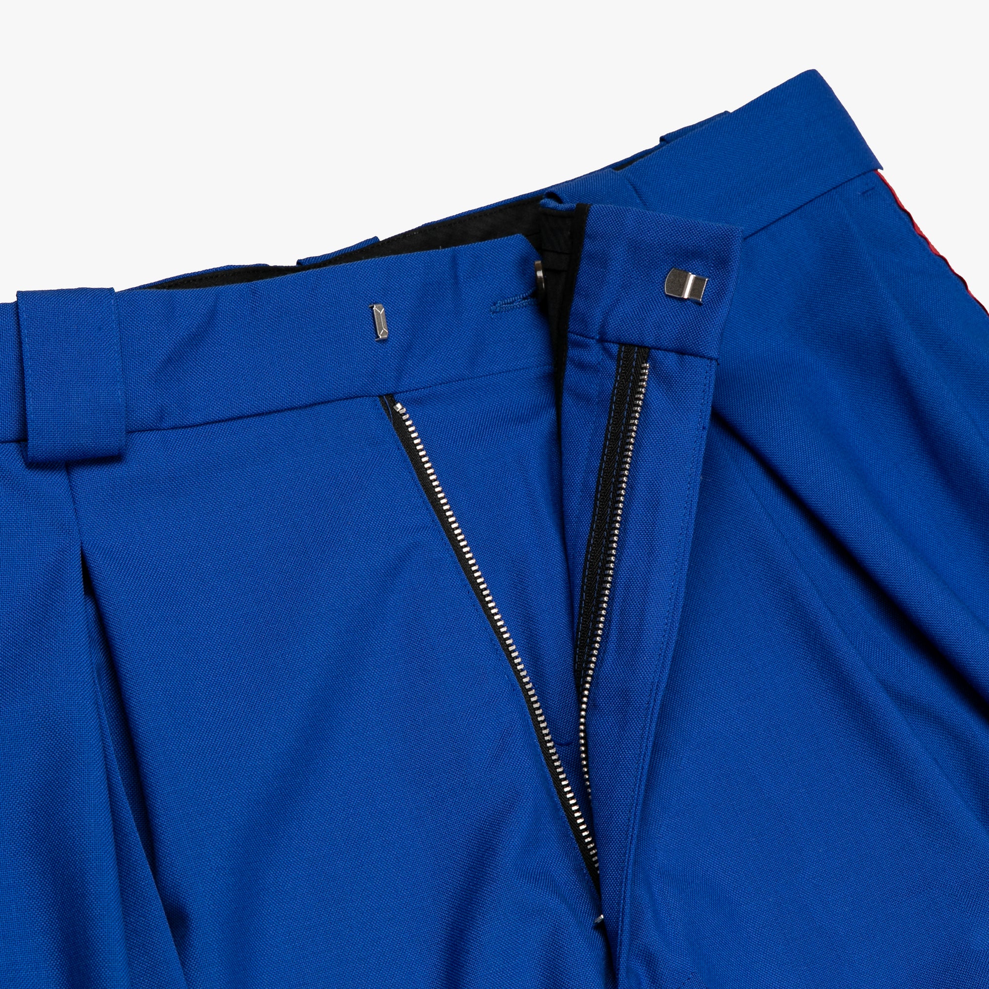 DOUBLE PLEATED TROUSER - BLUE