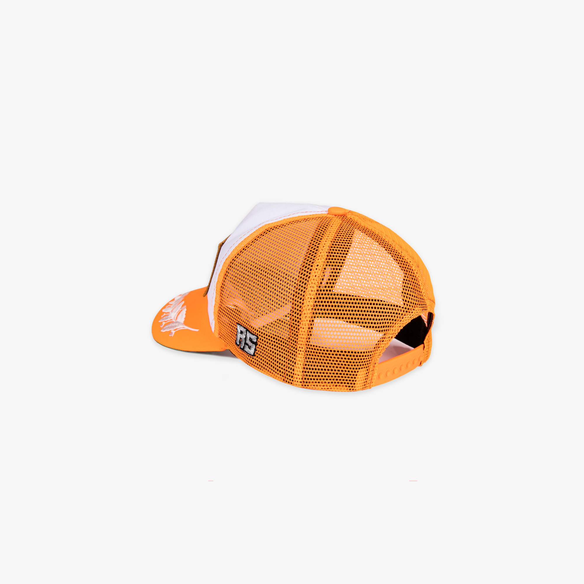 Race Service X South Florida Motorsports Spectator Trucker Hat, Safety Orange