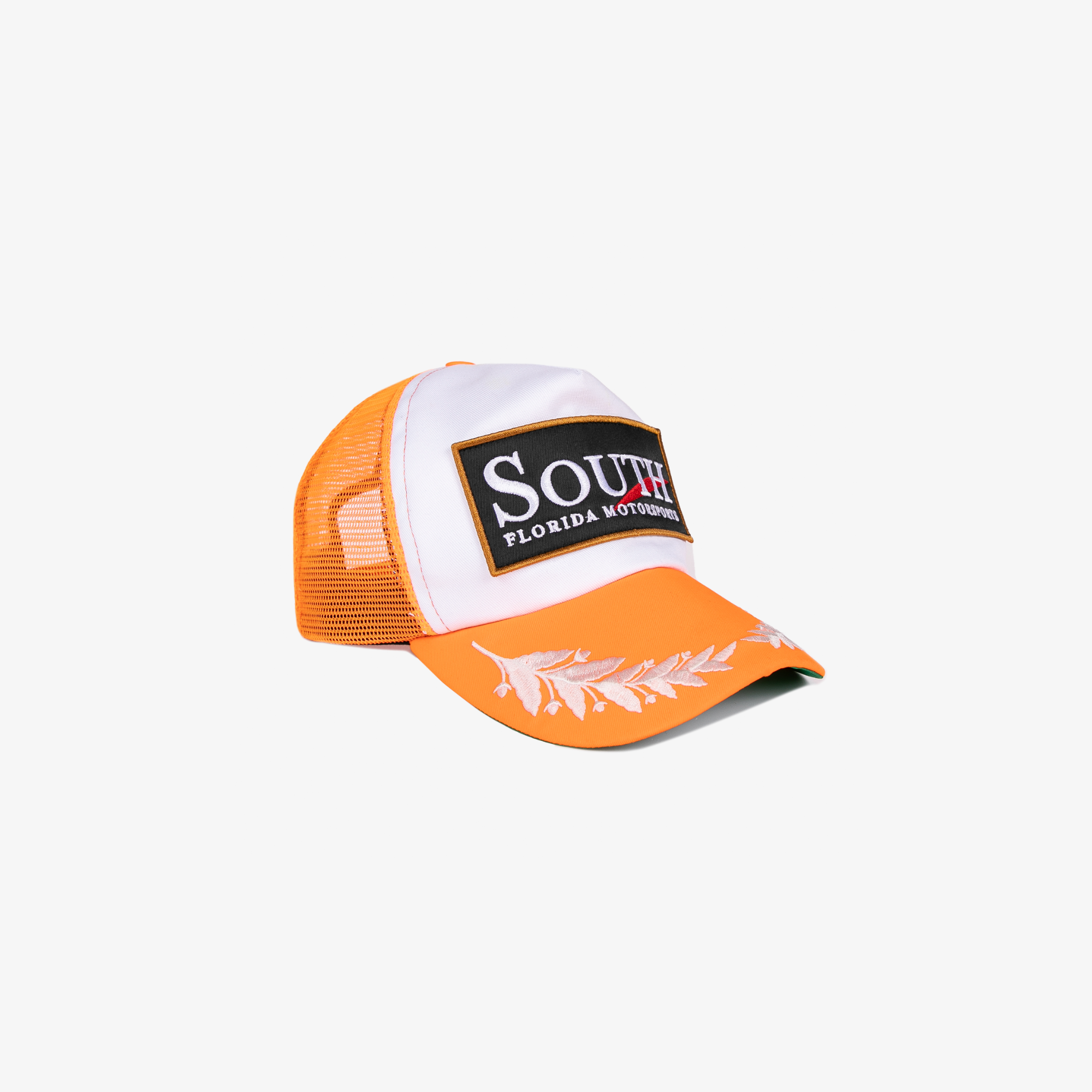 Race Service X South Florida Motorsport Spectator Trucker Hat, Safety Orange