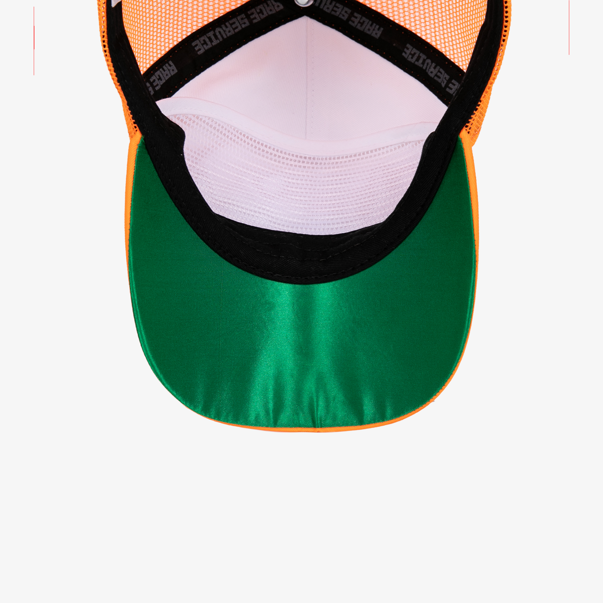 Race Service X South Florida Motorsports Spectator Trucker Hat, Safety Orange