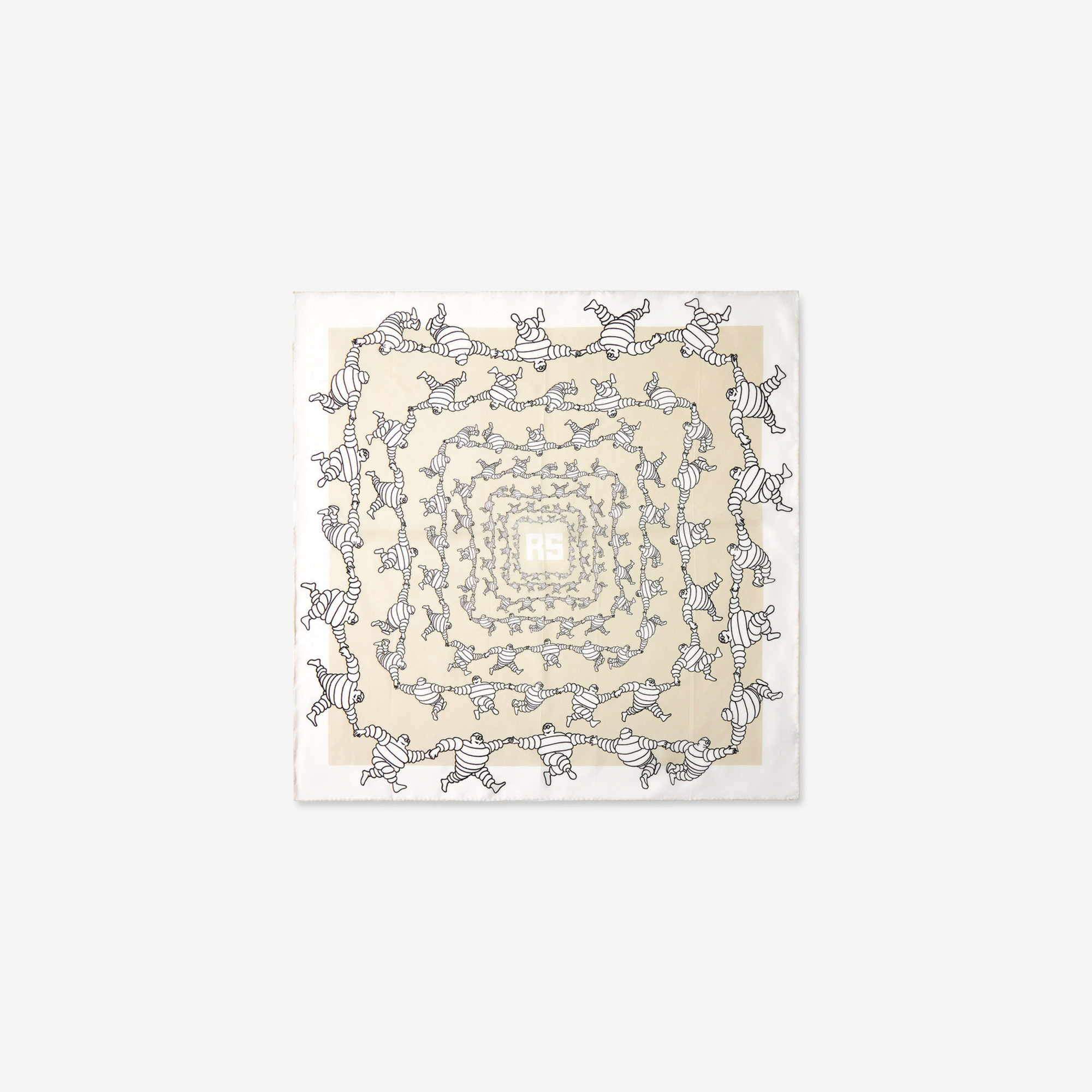 Race Service X Michelin Cream Silk Scarf