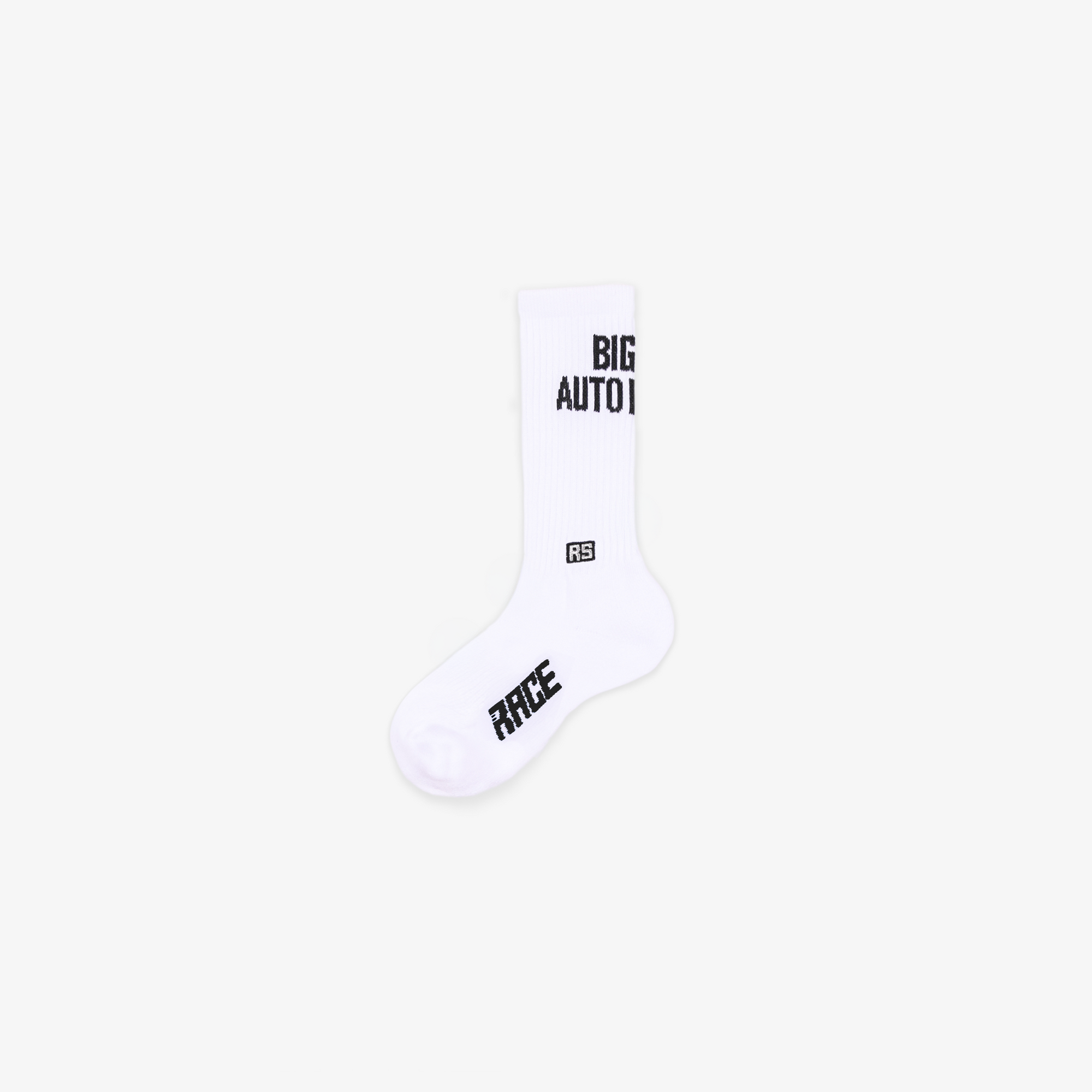 'Big Time Auto Racing' Socks, Black & White