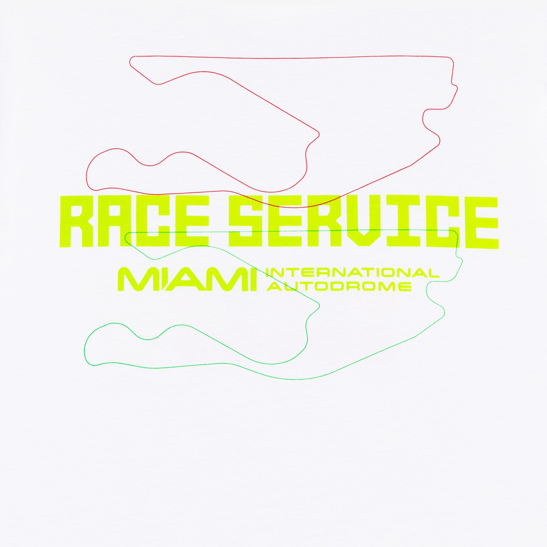 Race Service X South Florida Motorsports 'Lights Out' Cropped Tee, Optical White