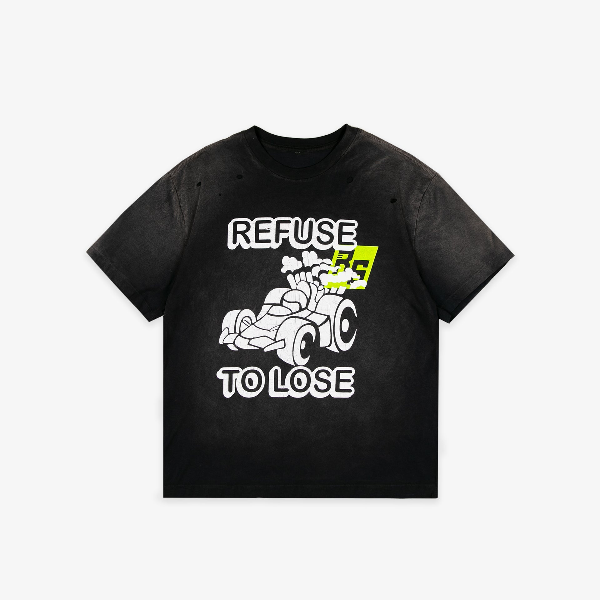 Race Service X South Florida Motorsport 'Refuse to Lose' Tee, Washed Black