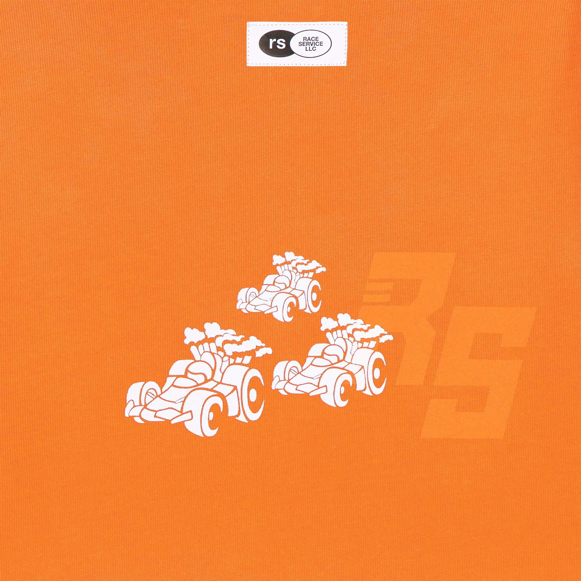 Race Service X South Florida Motorsports Heaveyweight Long Sleeve Tee, Safety Orange
