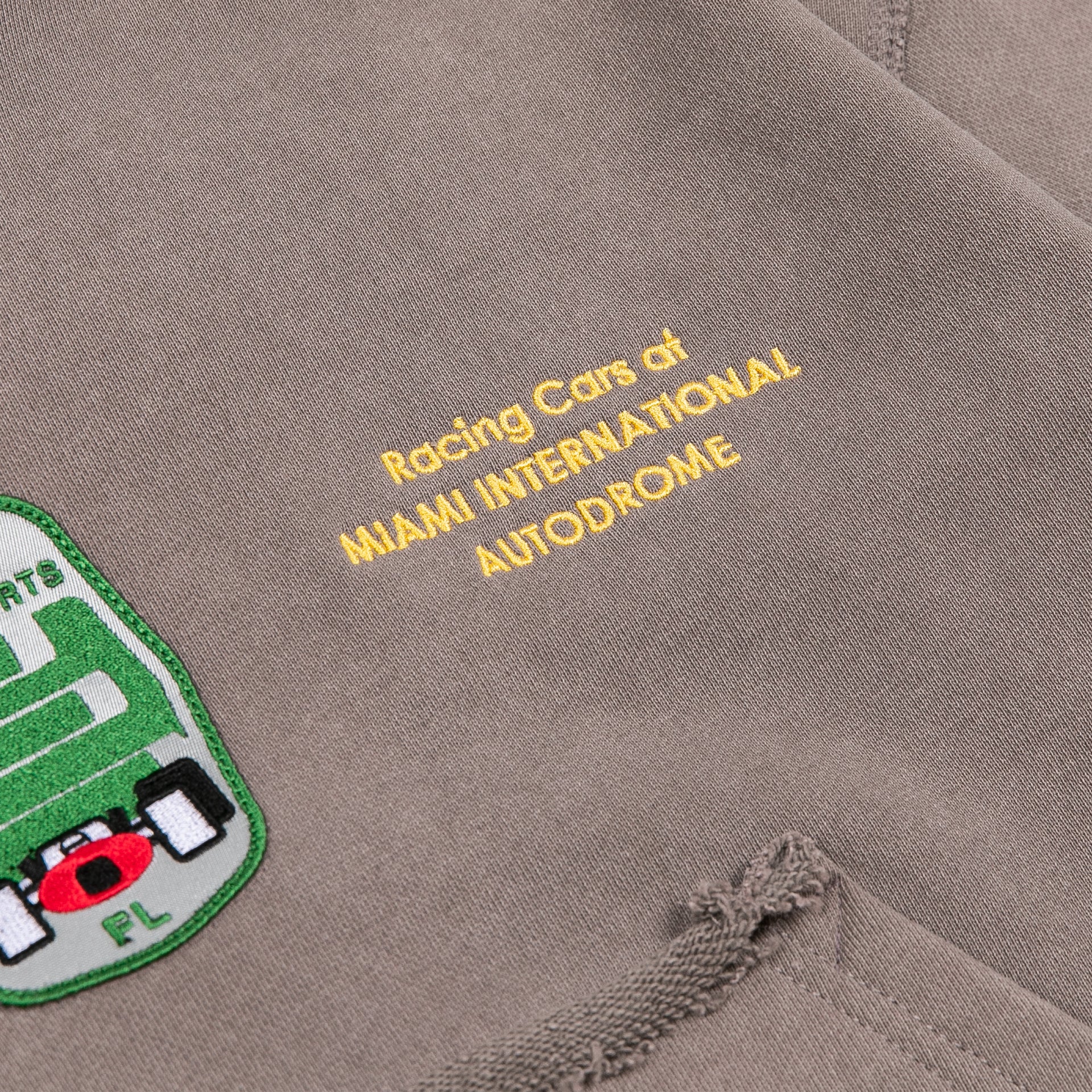 Race Service X South Florida Motorsports Patches Hooded Sweatshirt, Tan