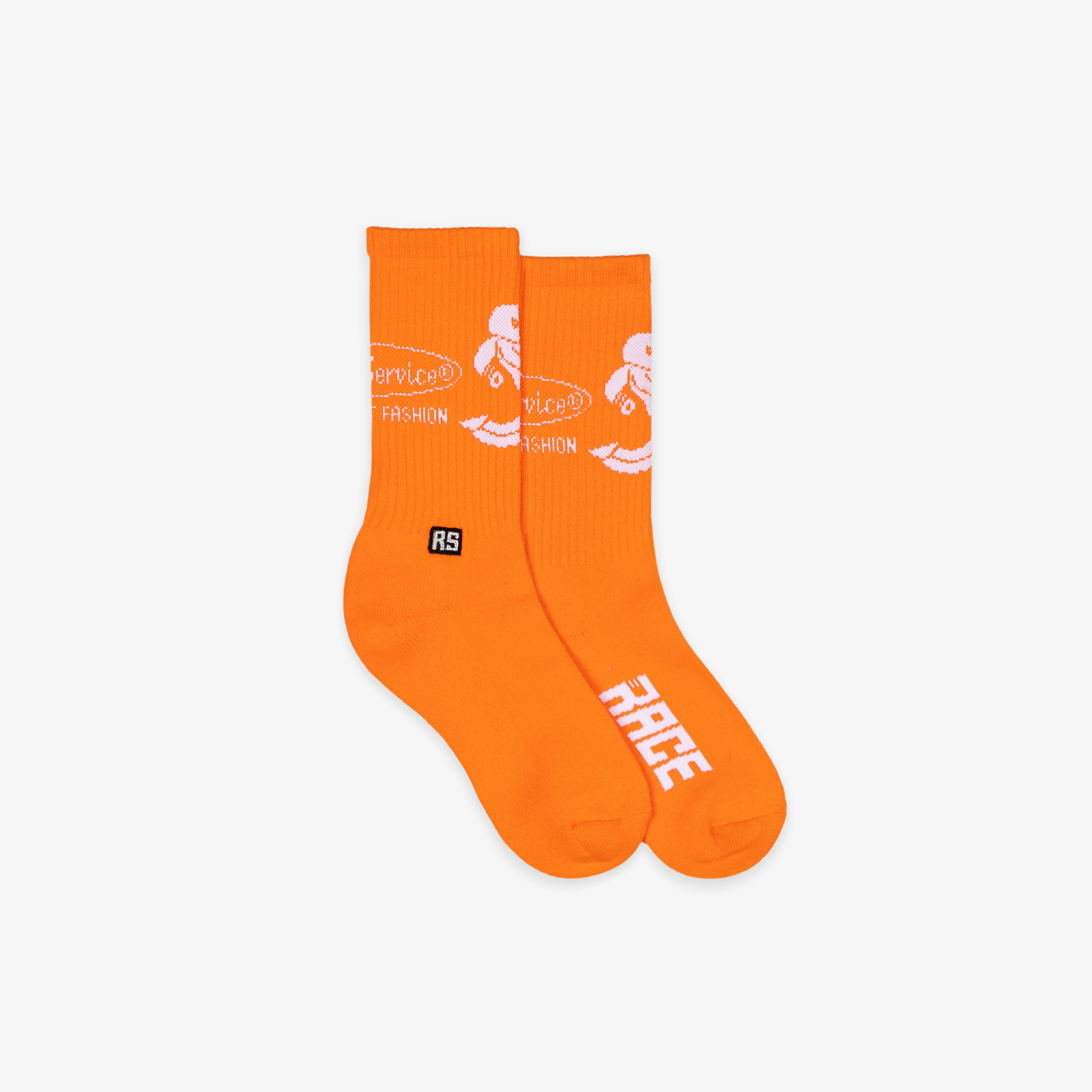Race Service 'Fastest Fashion' Cotton Socks, Orange