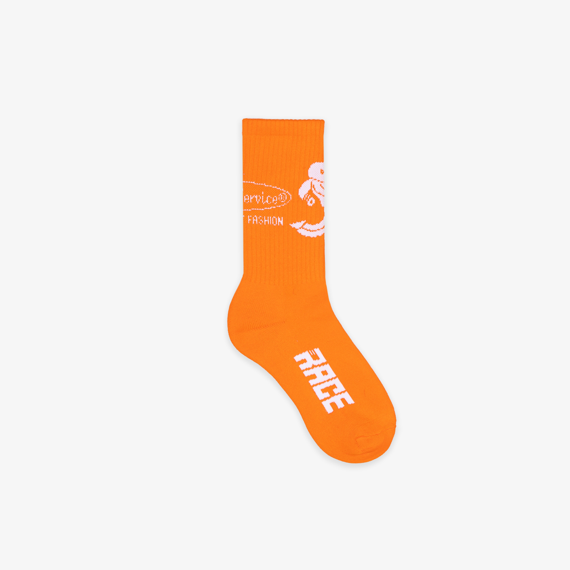 Race Service 'Fastest Fashion' Cotton Socks, Orange