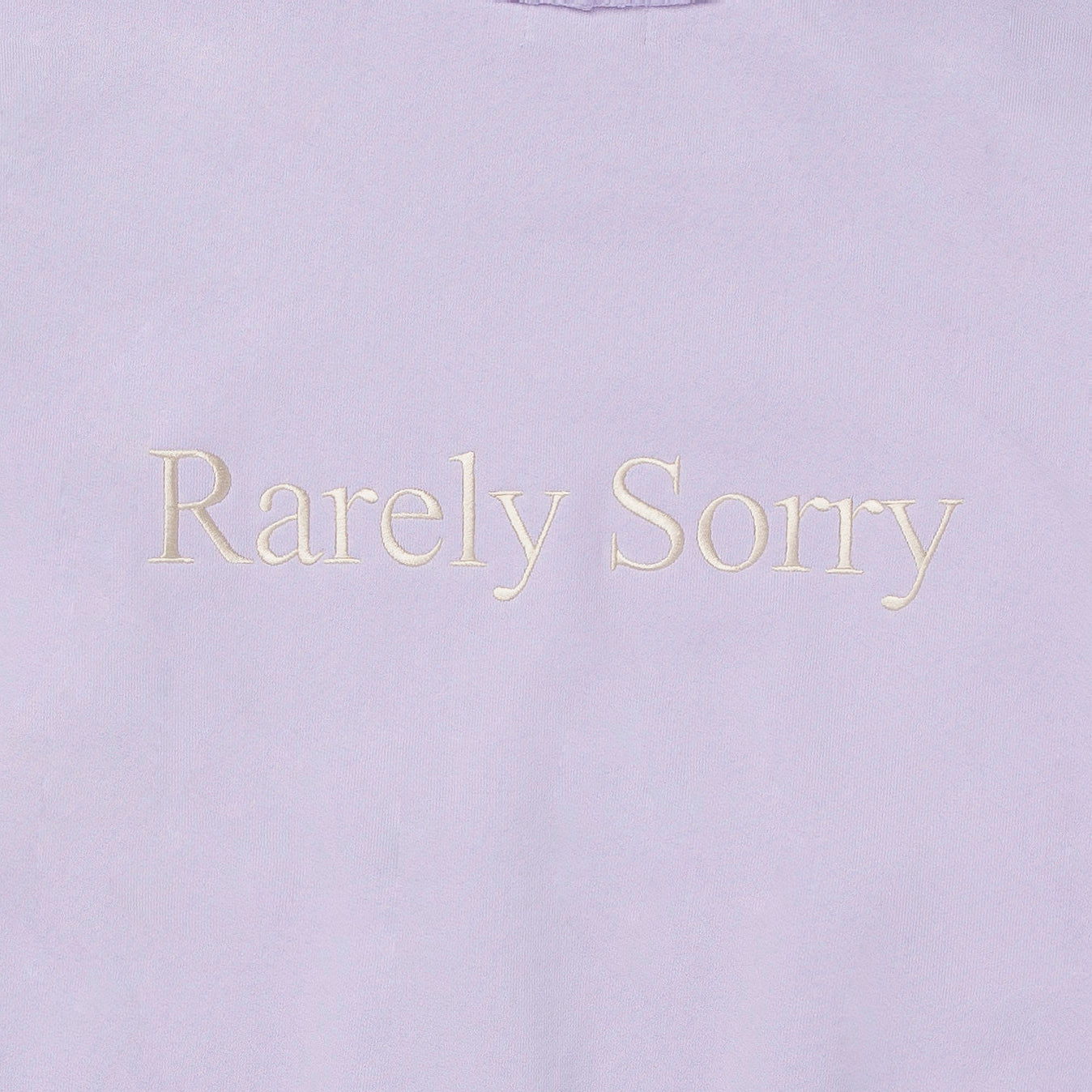 'RARELY SORRY' HOODIE, LAVENDER PURPLE
