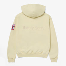 Load image into Gallery viewer, &#39;RARELY SORRY&#39; PATCHES HOODIE, VANILLA YELLOW
