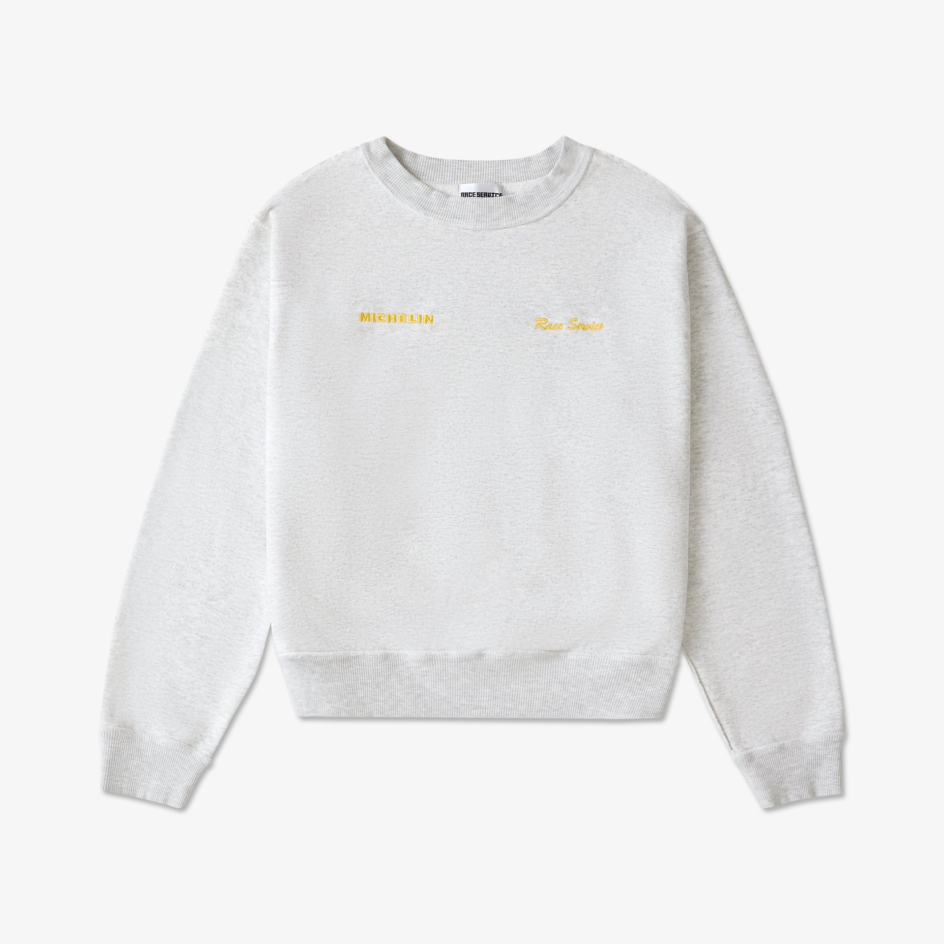 Race Service x Michelin 'I'd Rather Be Racing' Crewneck, Heather Grey