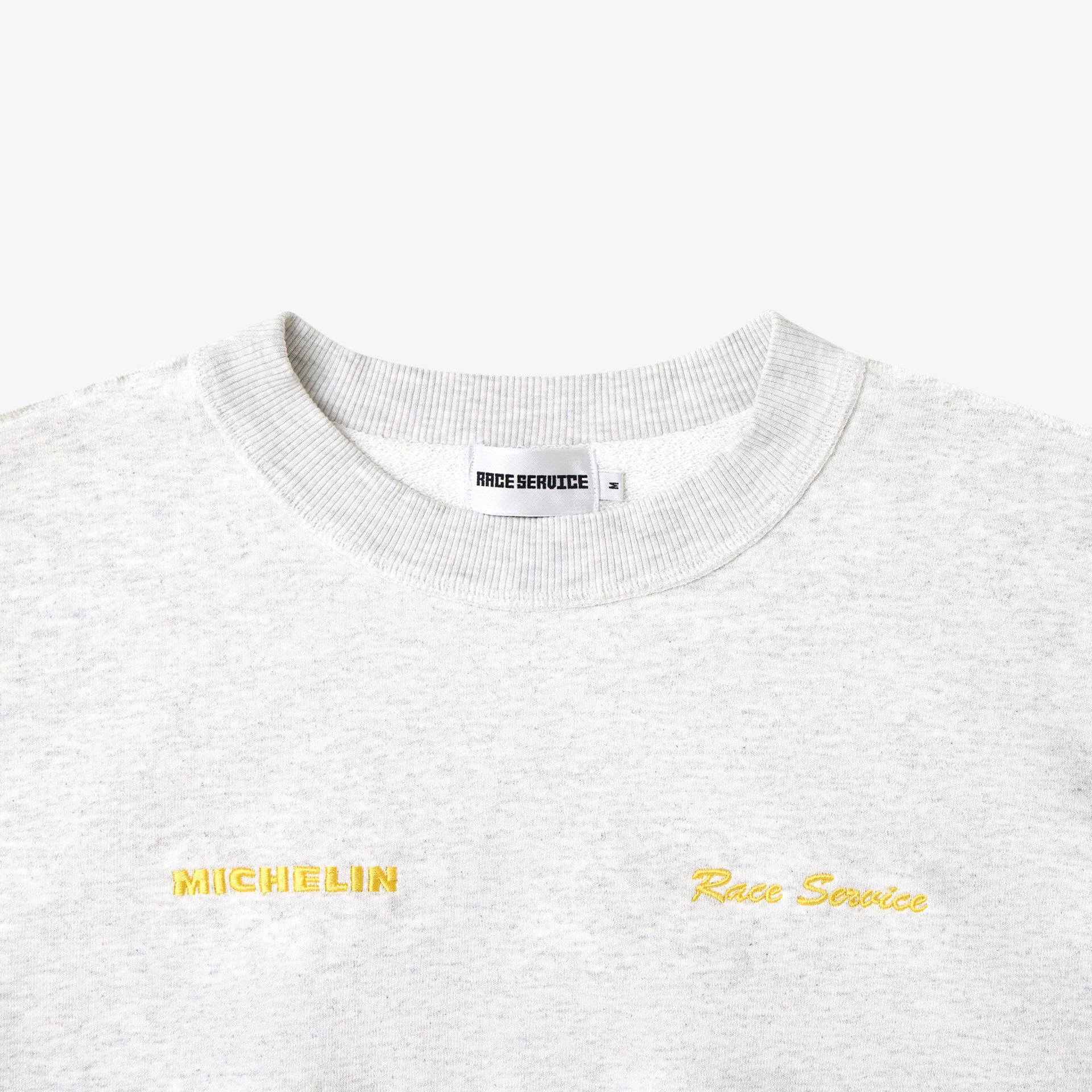 Race Service x Michelin 'I'd Rather Be Racing' Crewneck, Heather Grey