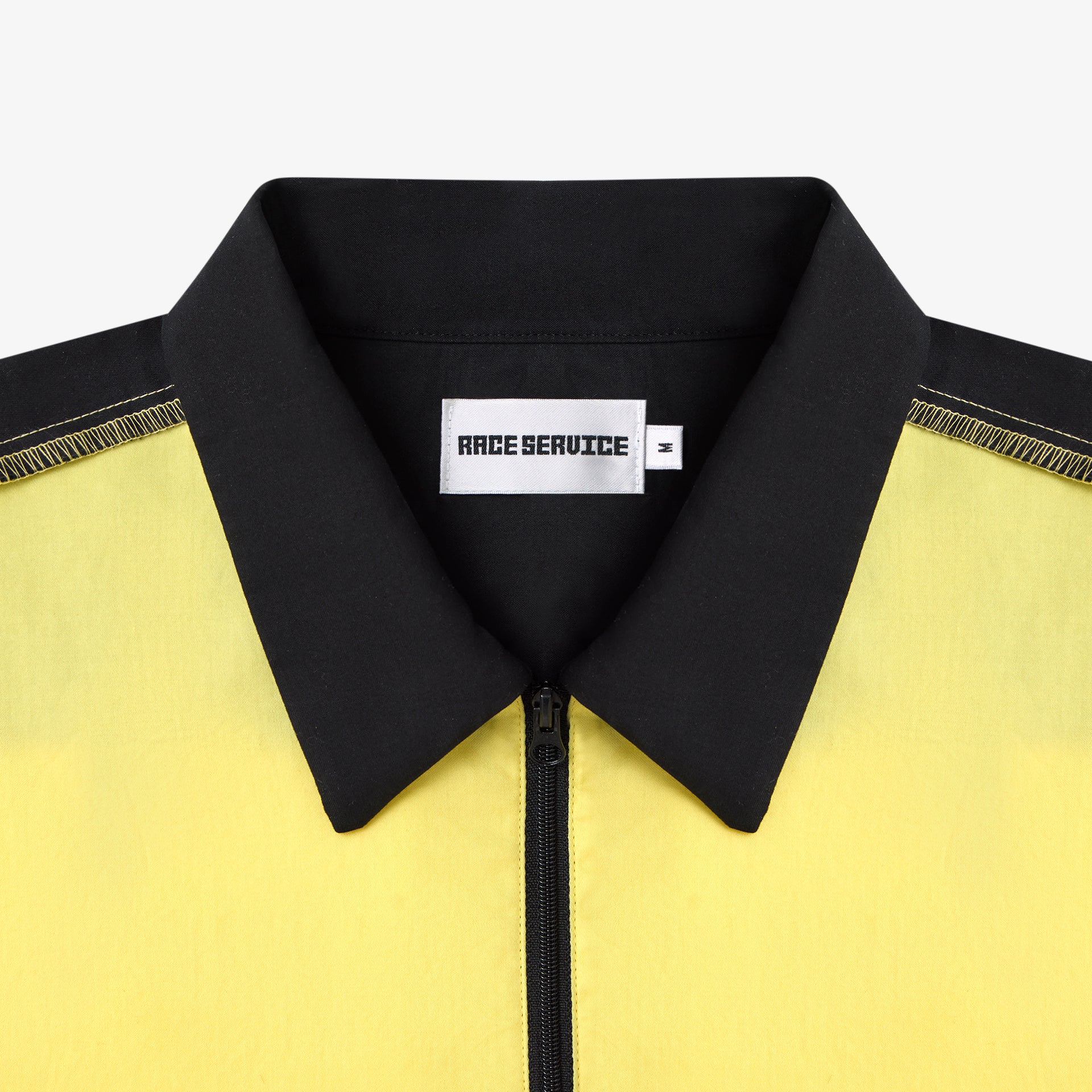 Race Service x Michelin 'Smiley Bib' Zip-Up Shirt, Yellow & Black