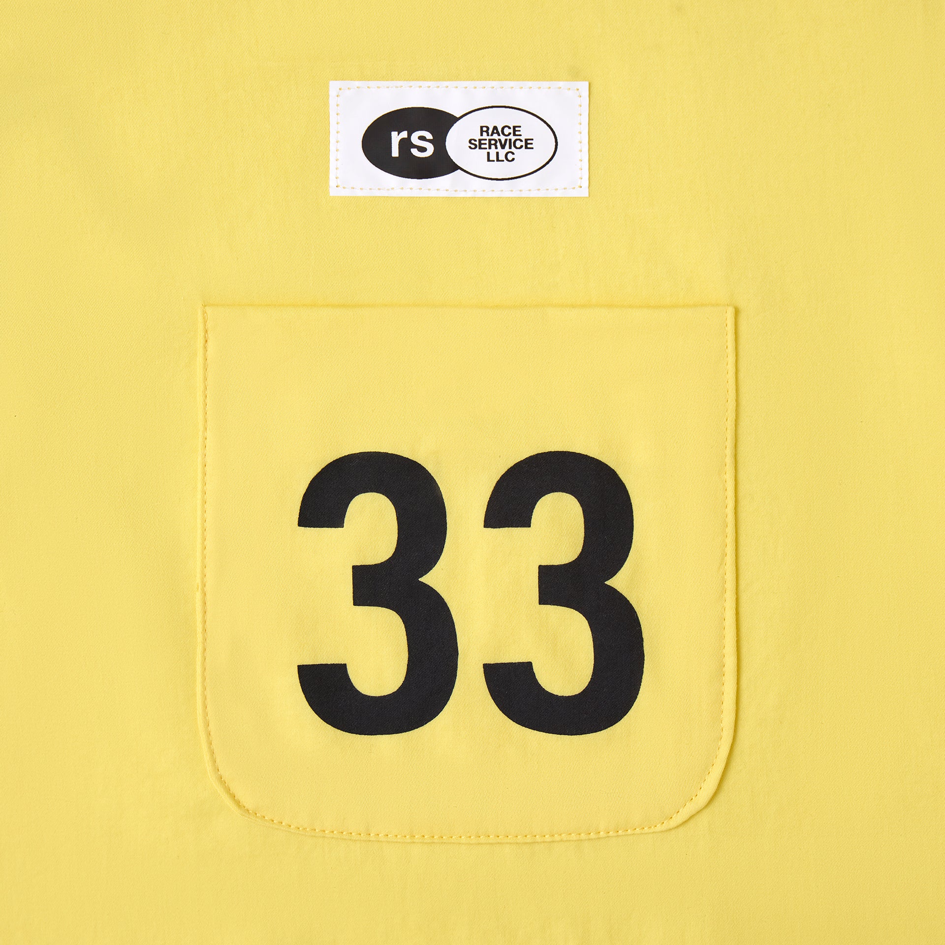 Race Service x Michelin 'Smiley Bib' Zip-Up Shirt, Yellow & Black