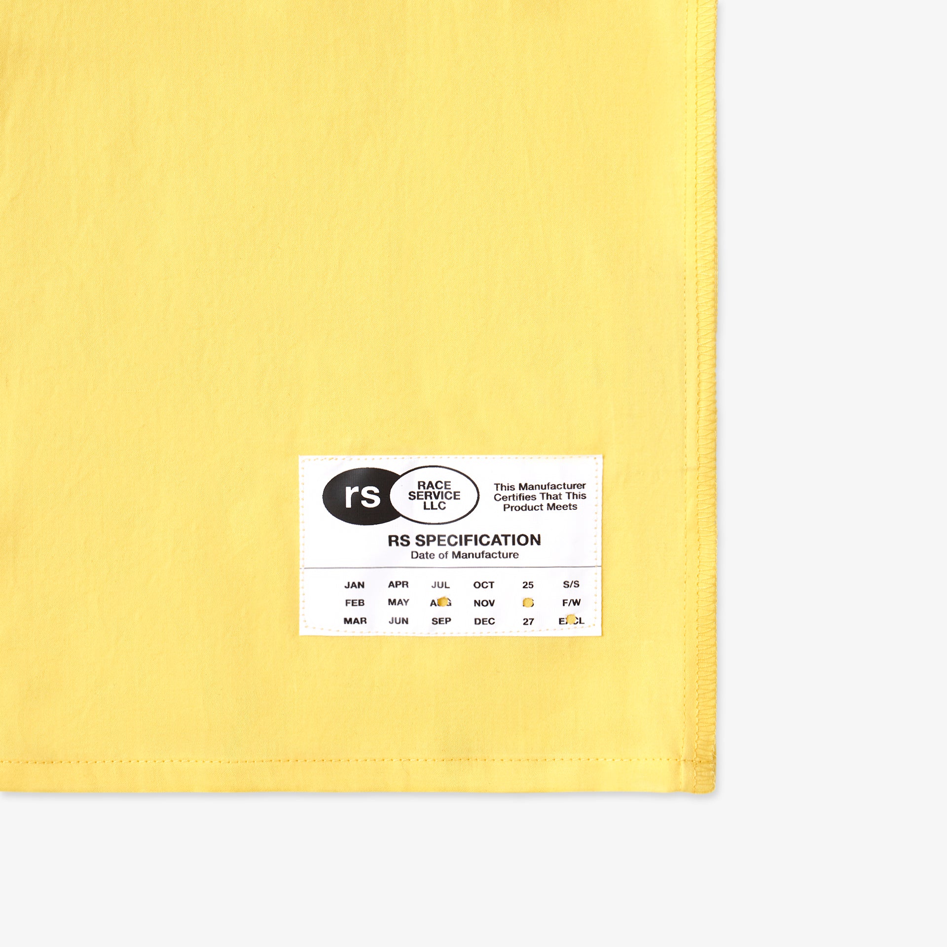 Race Service x Michelin 'Smiley Bib' Zip-Up Shirt, Yellow & Black