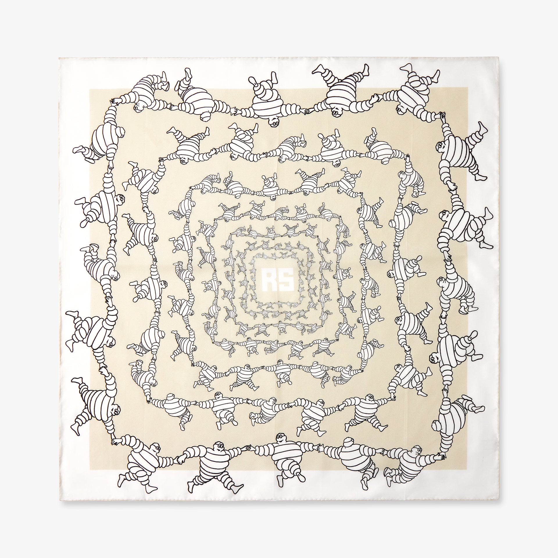 Race Service X Michelin Cream Silk Scarf