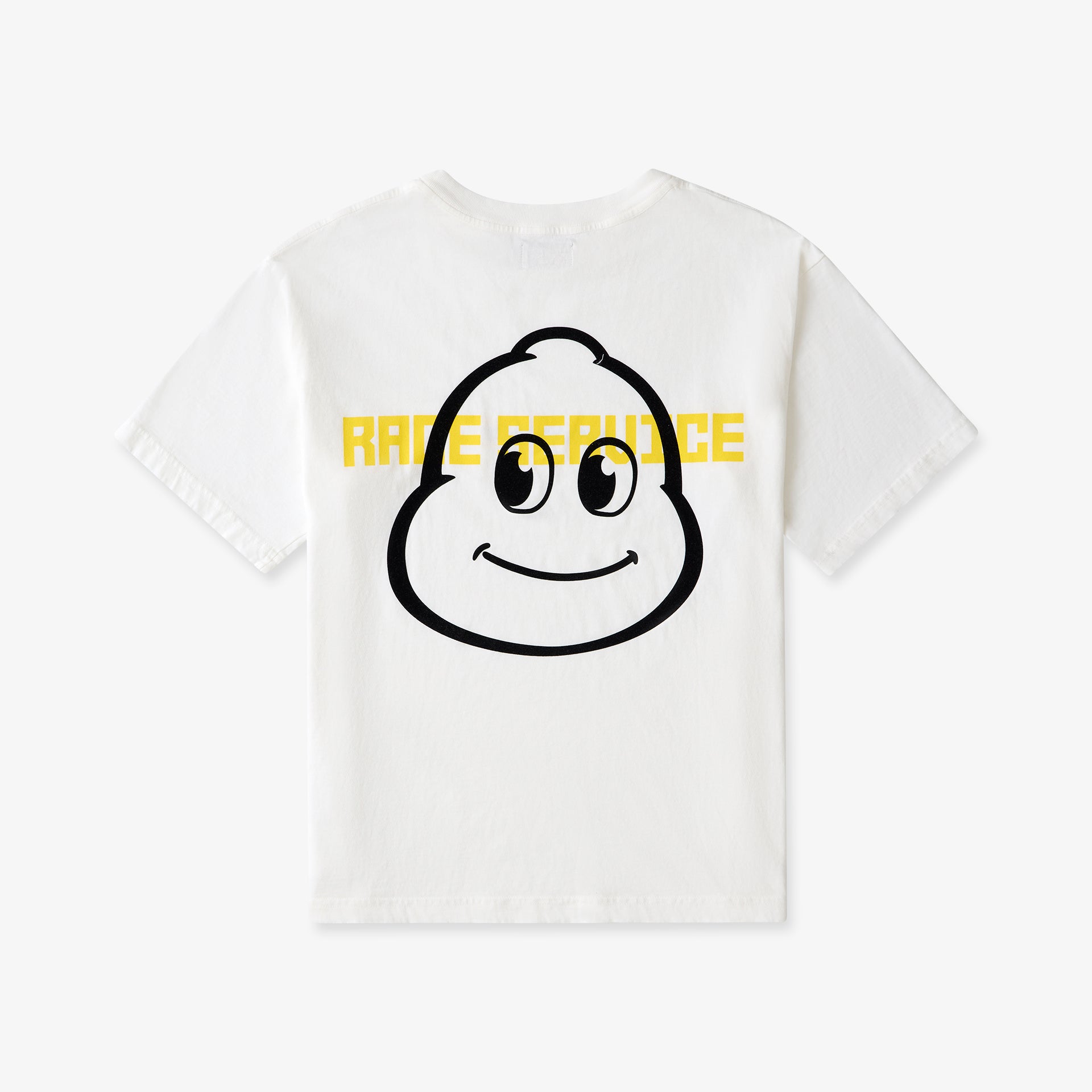 Race Service x Michelin 'Smiley Bib' Short Sleeve Flocked Tee, White