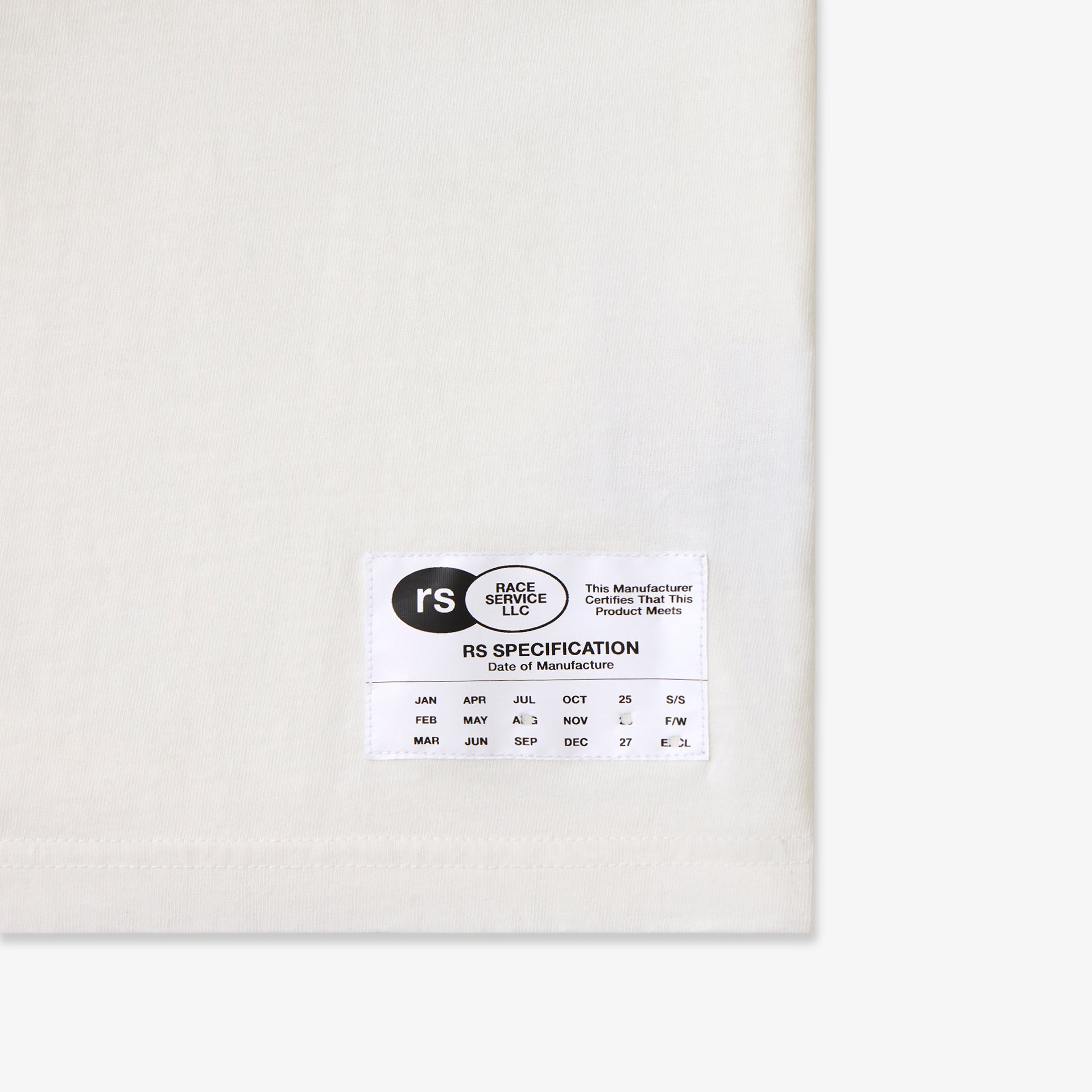 Race Service x Michelin 'Smiley Bib' Short Sleeve Flocked Tee, White