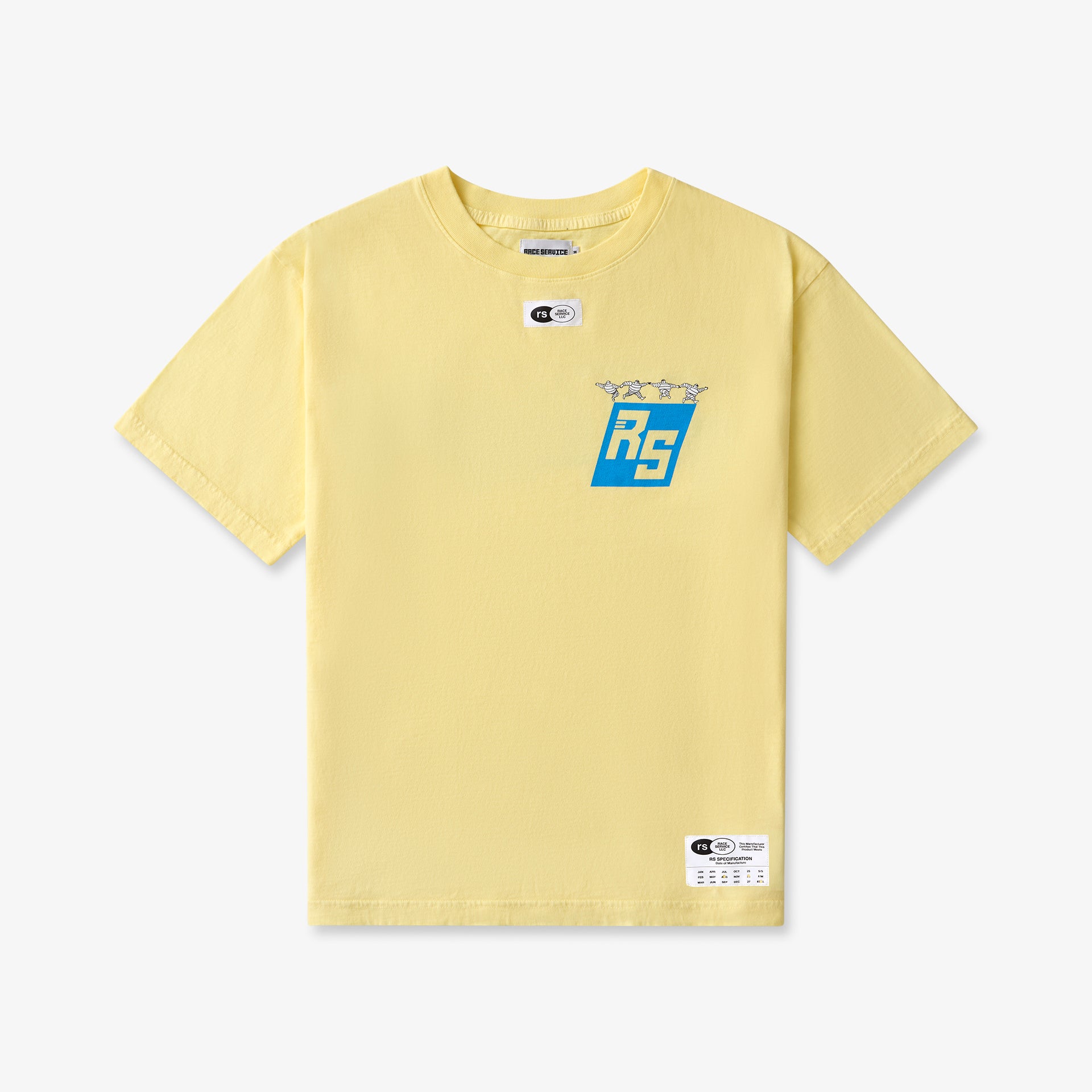 Race Service x Michelin 'Dancing Bib' Short Sleeve Tee, Minion Yellow