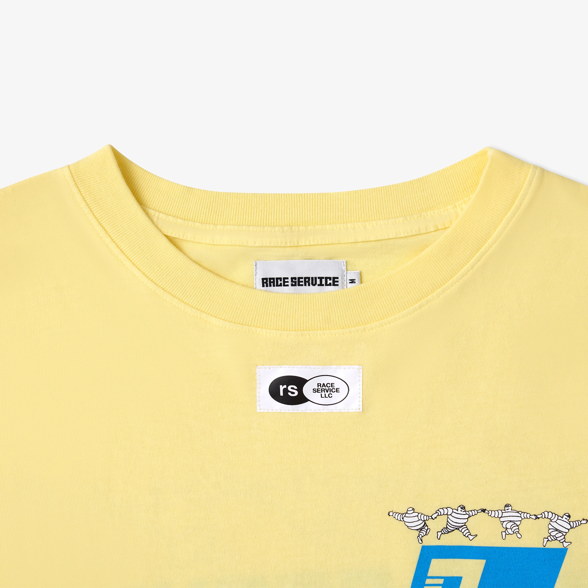 Race Service x Michelin 'Dancing Bib' Short Sleeve Tee, Minion Yellow