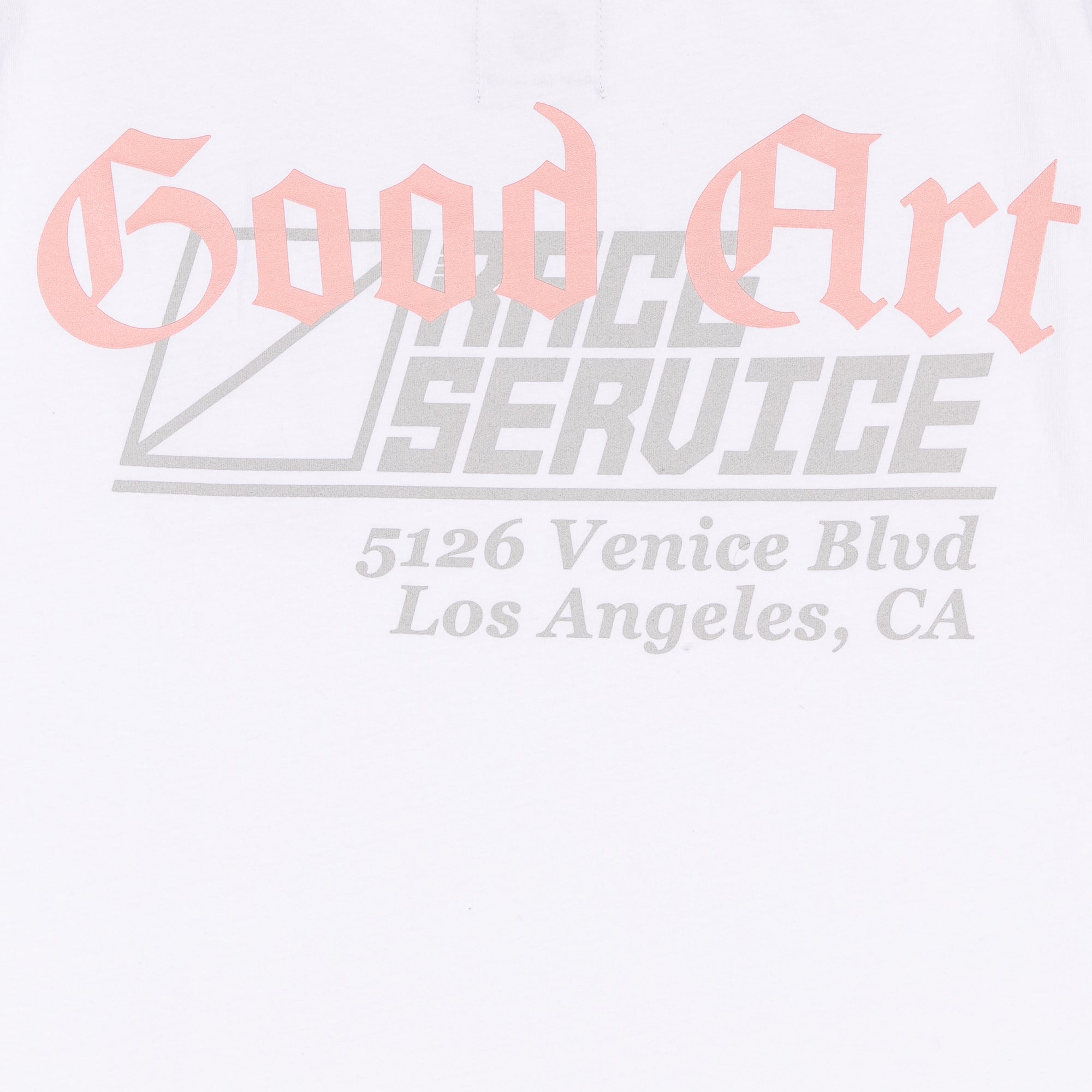 Race Service x Good Art 'Good/Service' T-Shirt, White, Grey, Pink