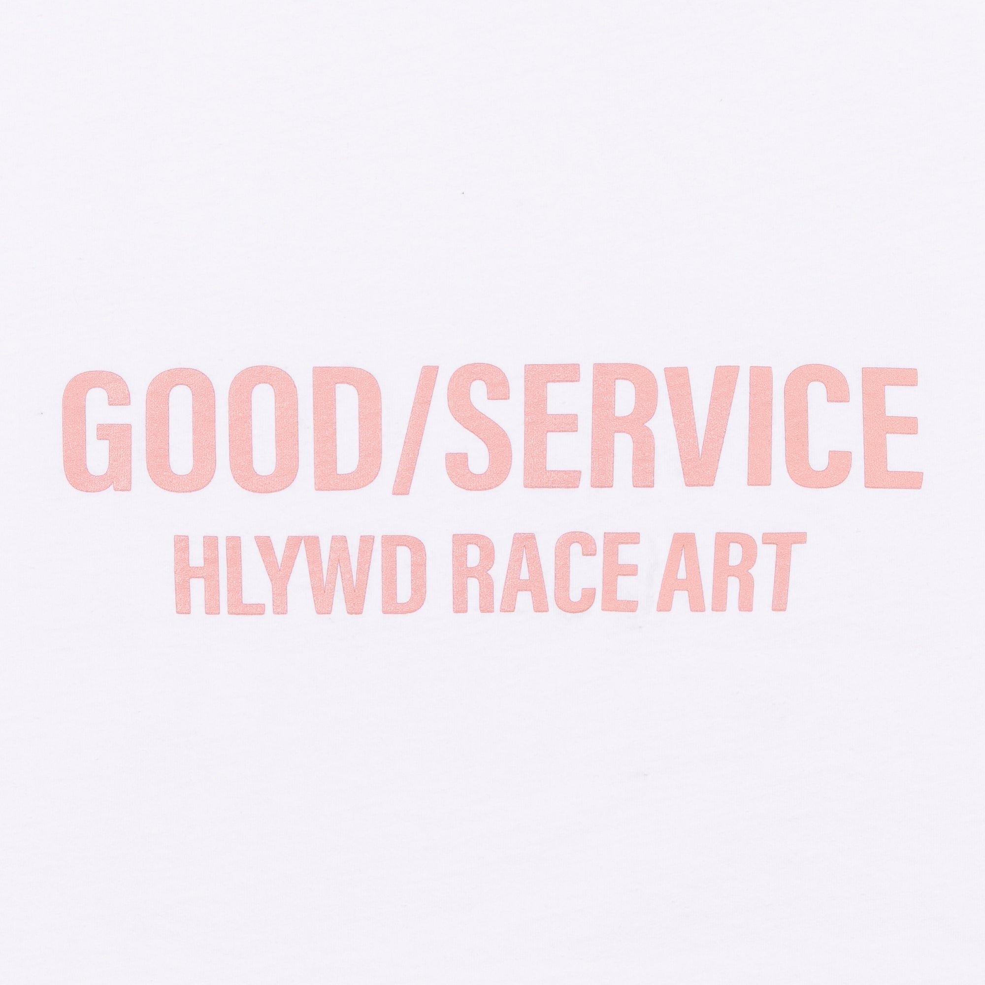 Race Service x Good Art 'Good/Service' T-Shirt, White, Grey, Pink