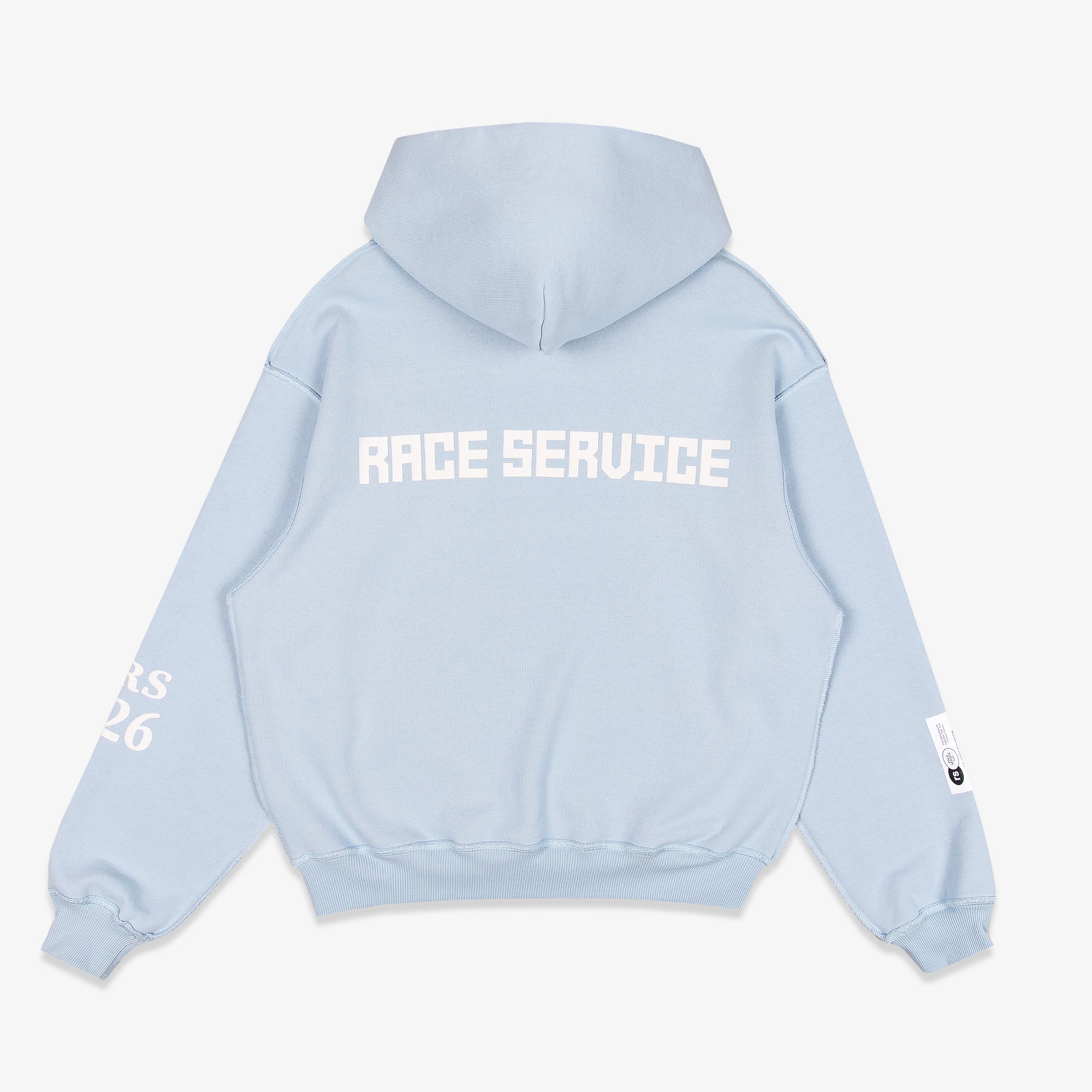 RS "SHORT TRACK" HOODIE, POWDER BLUE