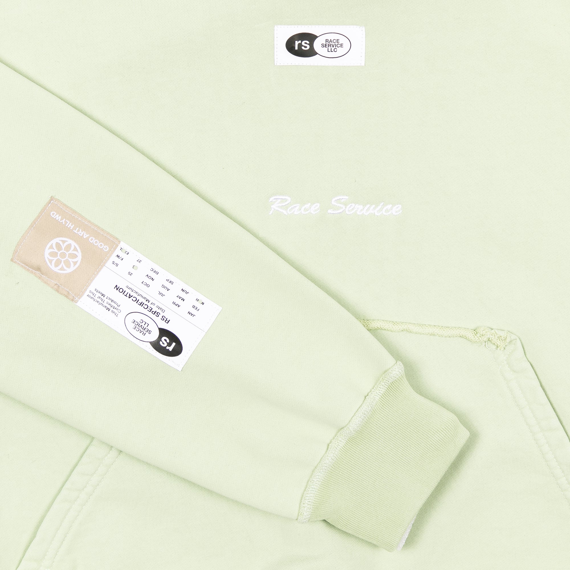 Race Service x Good Art Hoodie, Pandan Green