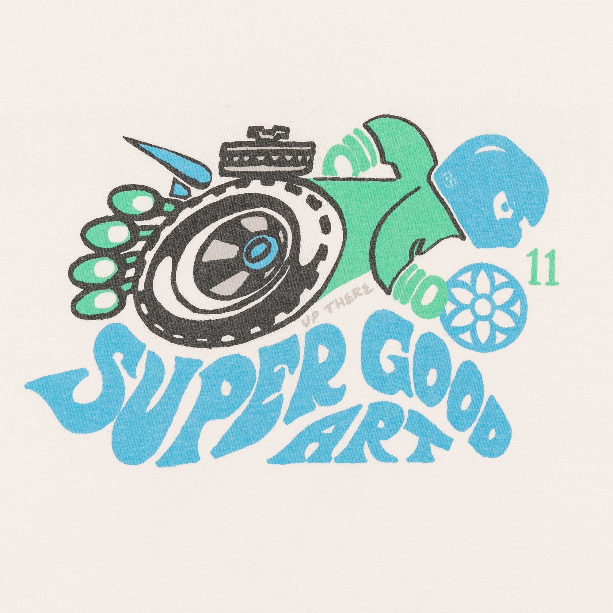 Race Service x Good Art x Up There ‘Super Good Art’ Tee, Vintage white