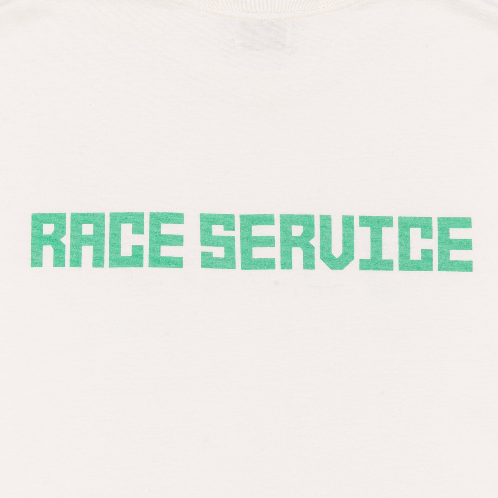 Race Service x Good Art x Up There  'Faster than you' Tee, Vintage white