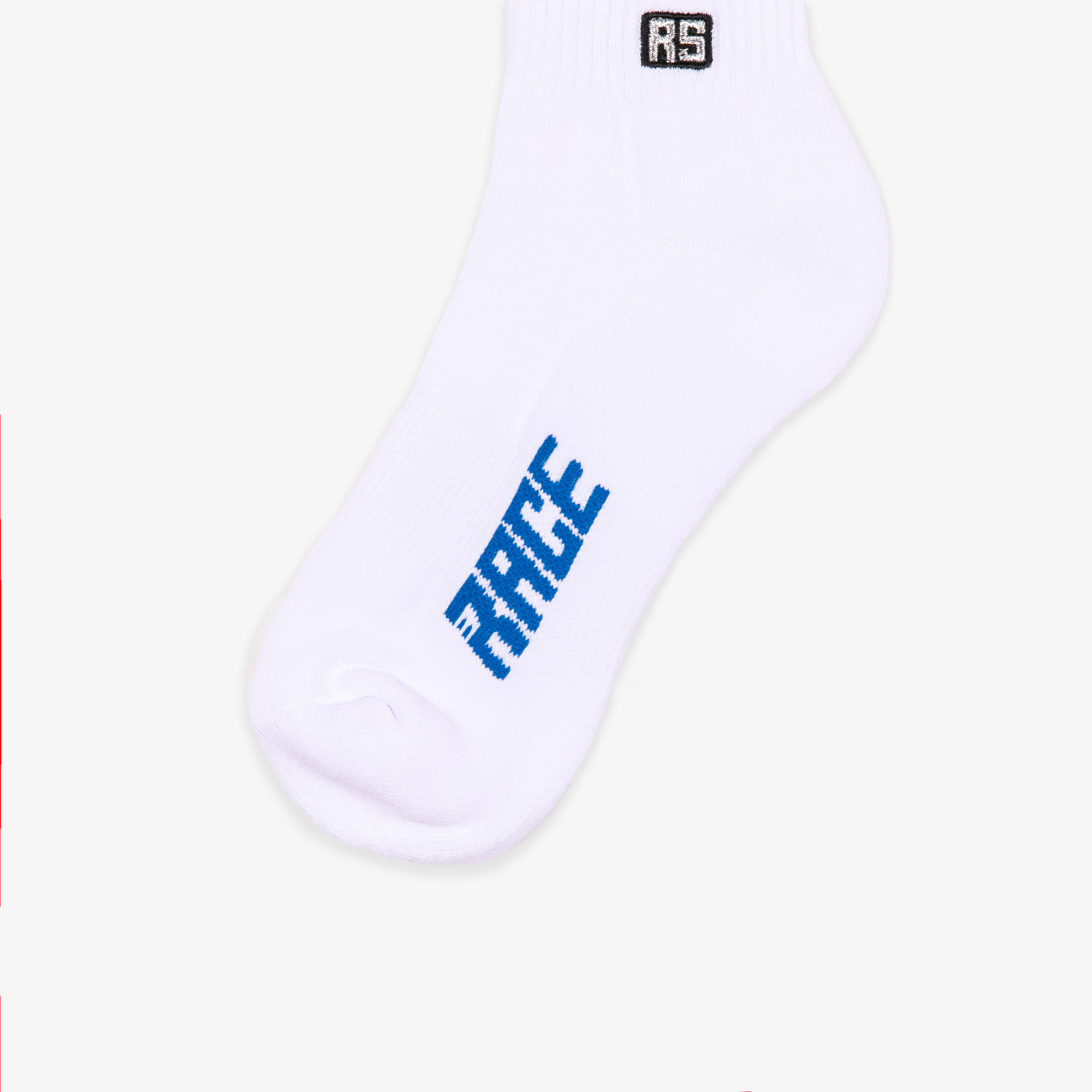 'Fastest Fashion' Socks, White & Blue