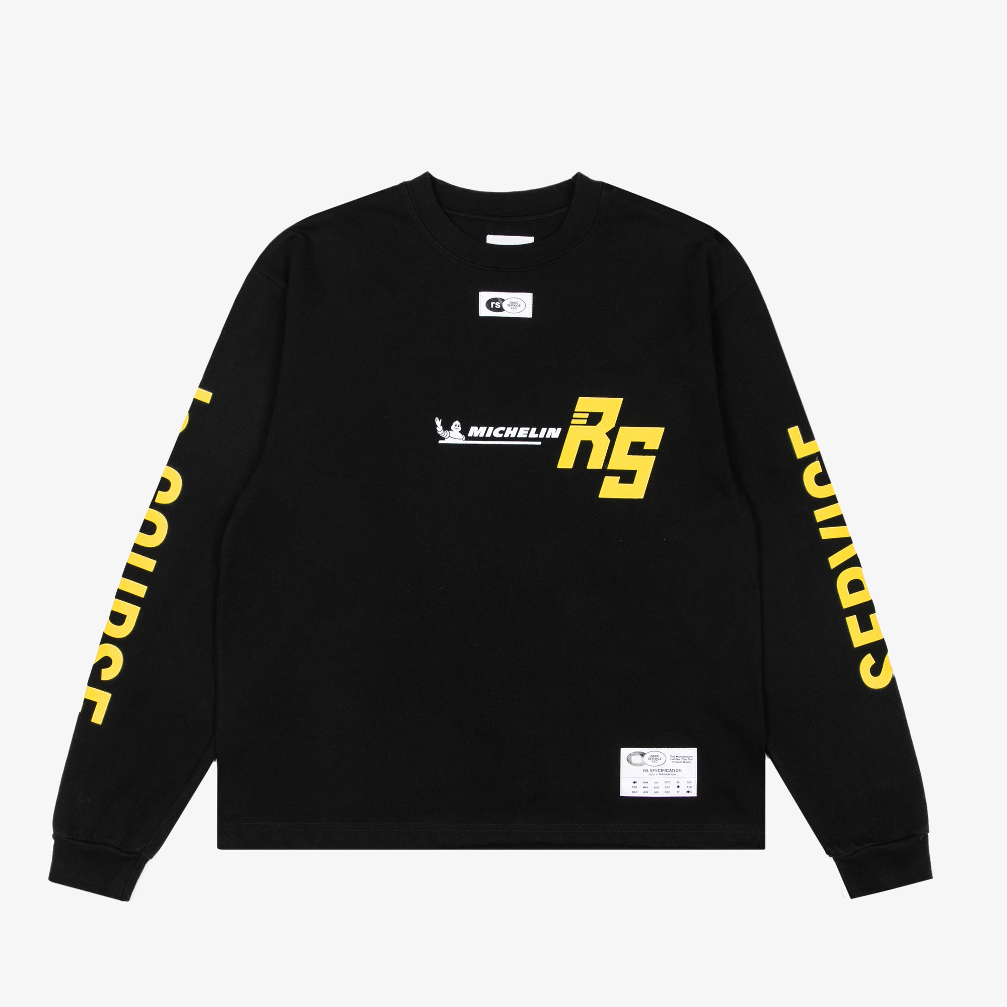 Race Service x Michelin 'Service de Course' Long Sleeve Tee, Black