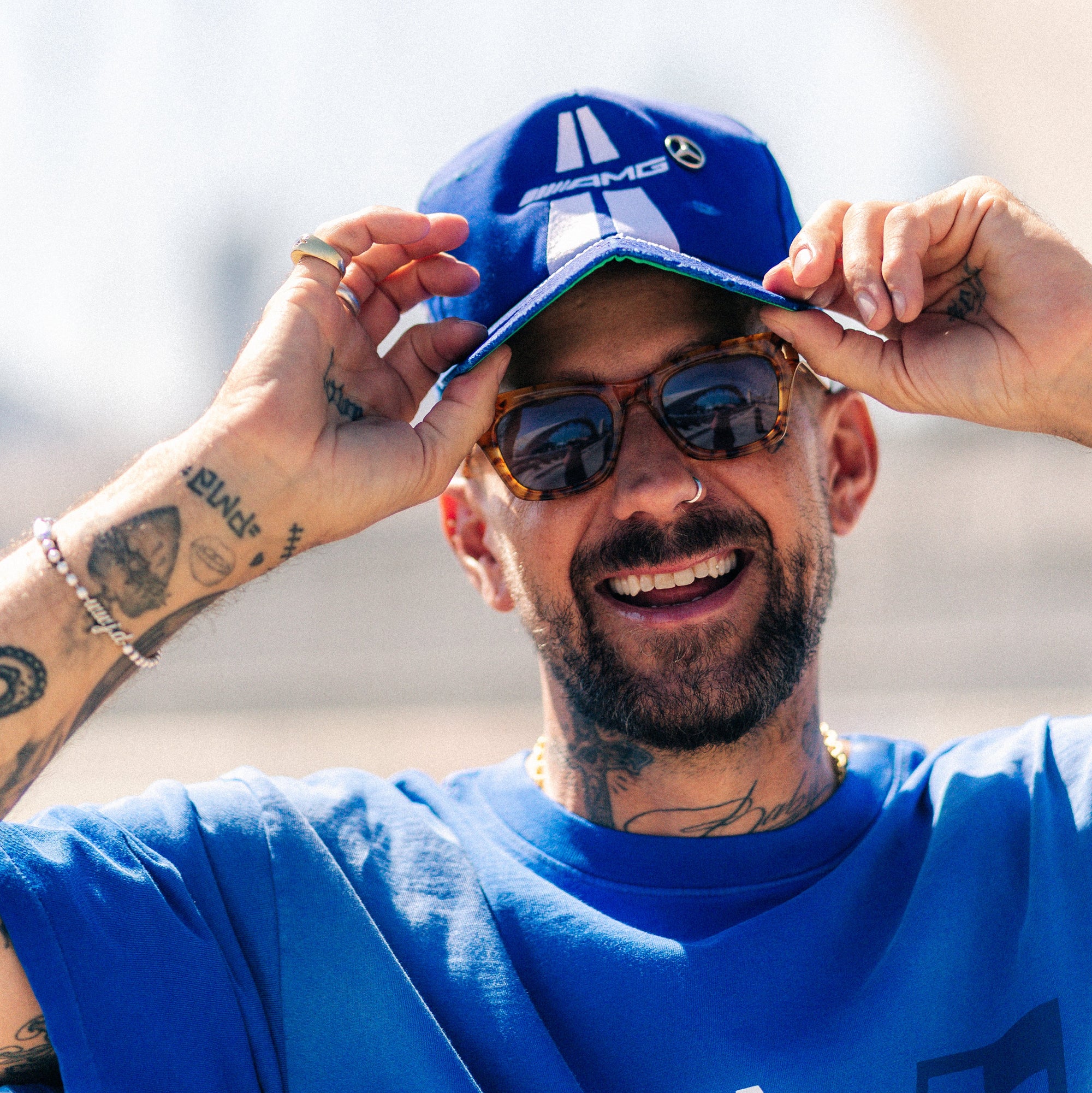 RS x AMG 'Autobahn Approved' Spectator Hat, Blue