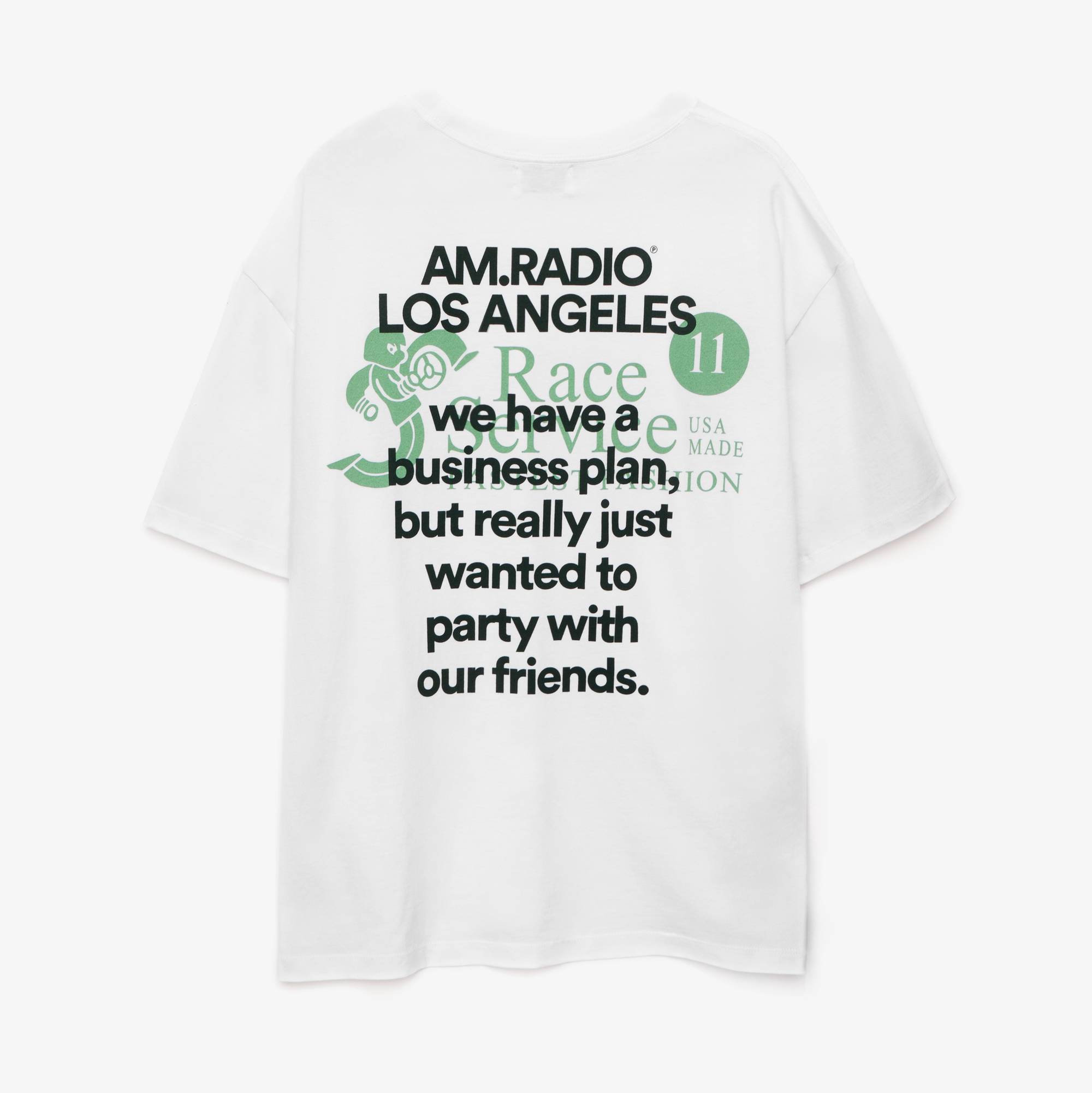 PRE-ORDER! AM.RADIO x Race Service '.RADIO Service' T-Shirt, White