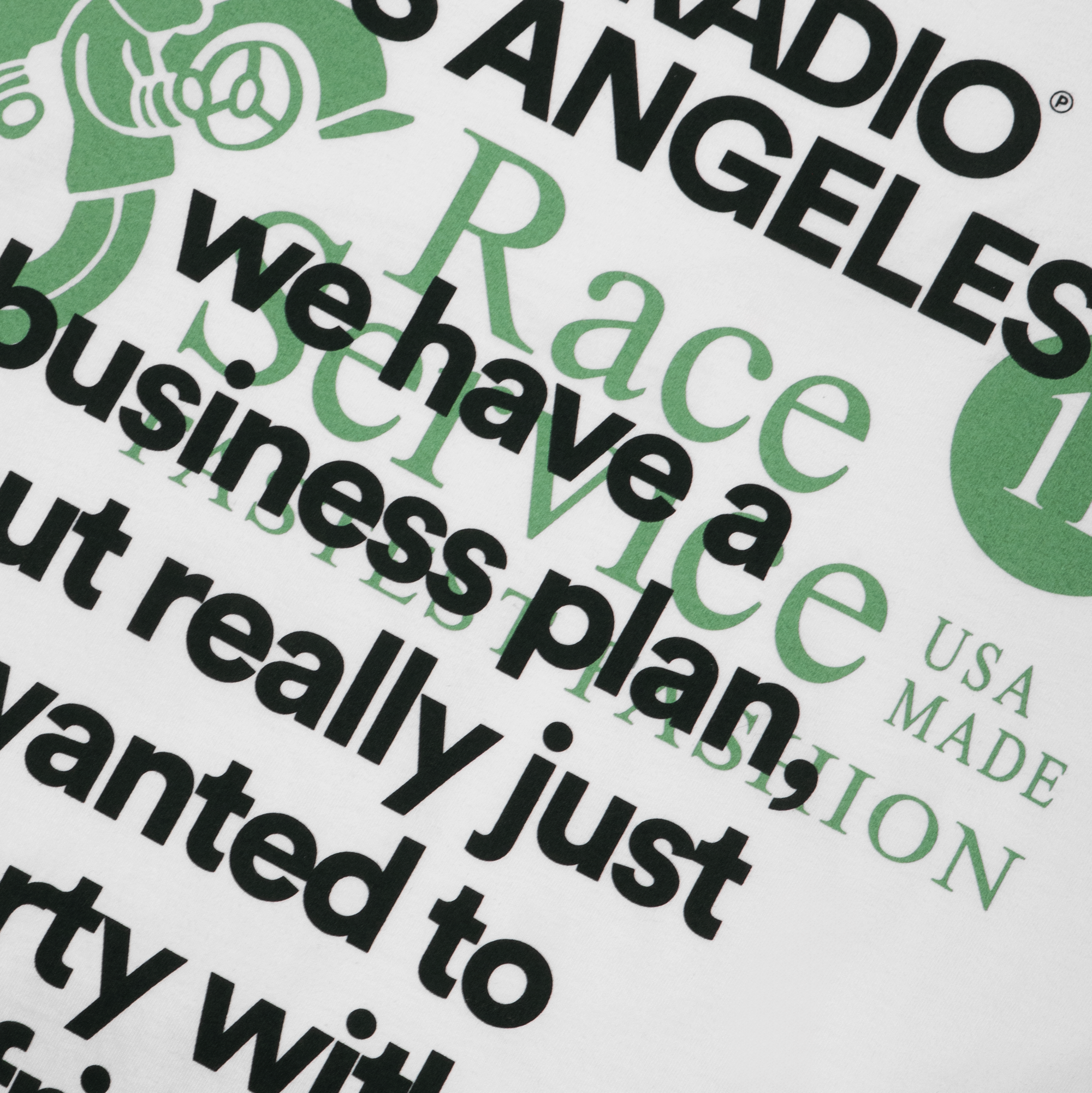 PRE-ORDER! AM.RADIO x Race Service '.RADIO Service' T-Shirt, White