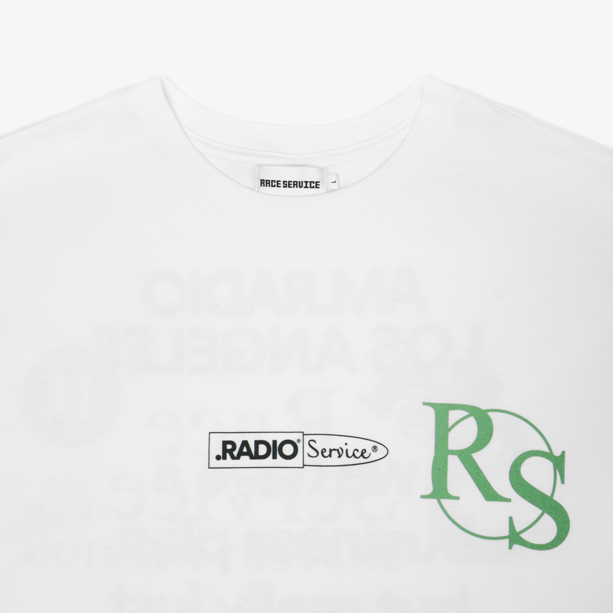 PRE-ORDER! AM.RADIO x Race Service '.RADIO Service' T-Shirt, White